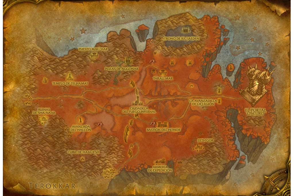 Península del Fuego Infernal Mapa