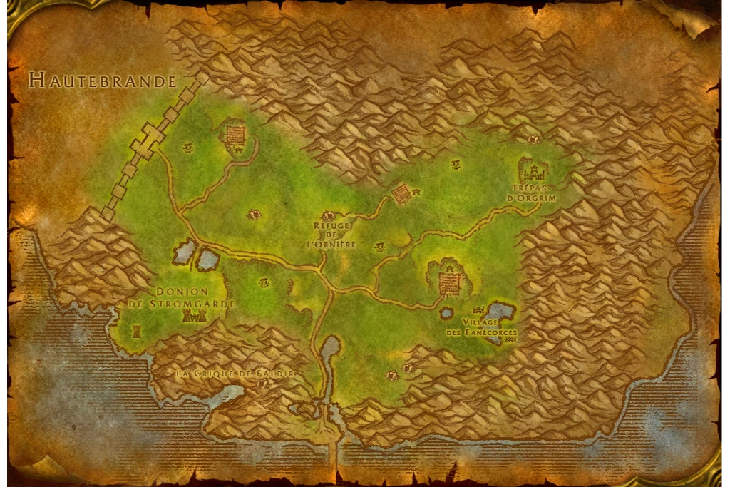 Hautes-terres d'Arathi Lieux pertinents